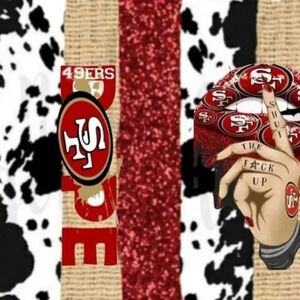 FOOTBALL 49ERS 20oz Tumbler, NWOT! HAND WASH ONLY! MADE TO ORDER!